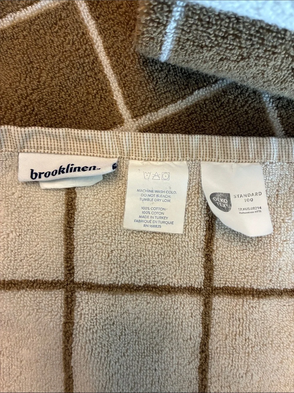 4 Brooklinen Reversible Grid Pattern Hand Towels